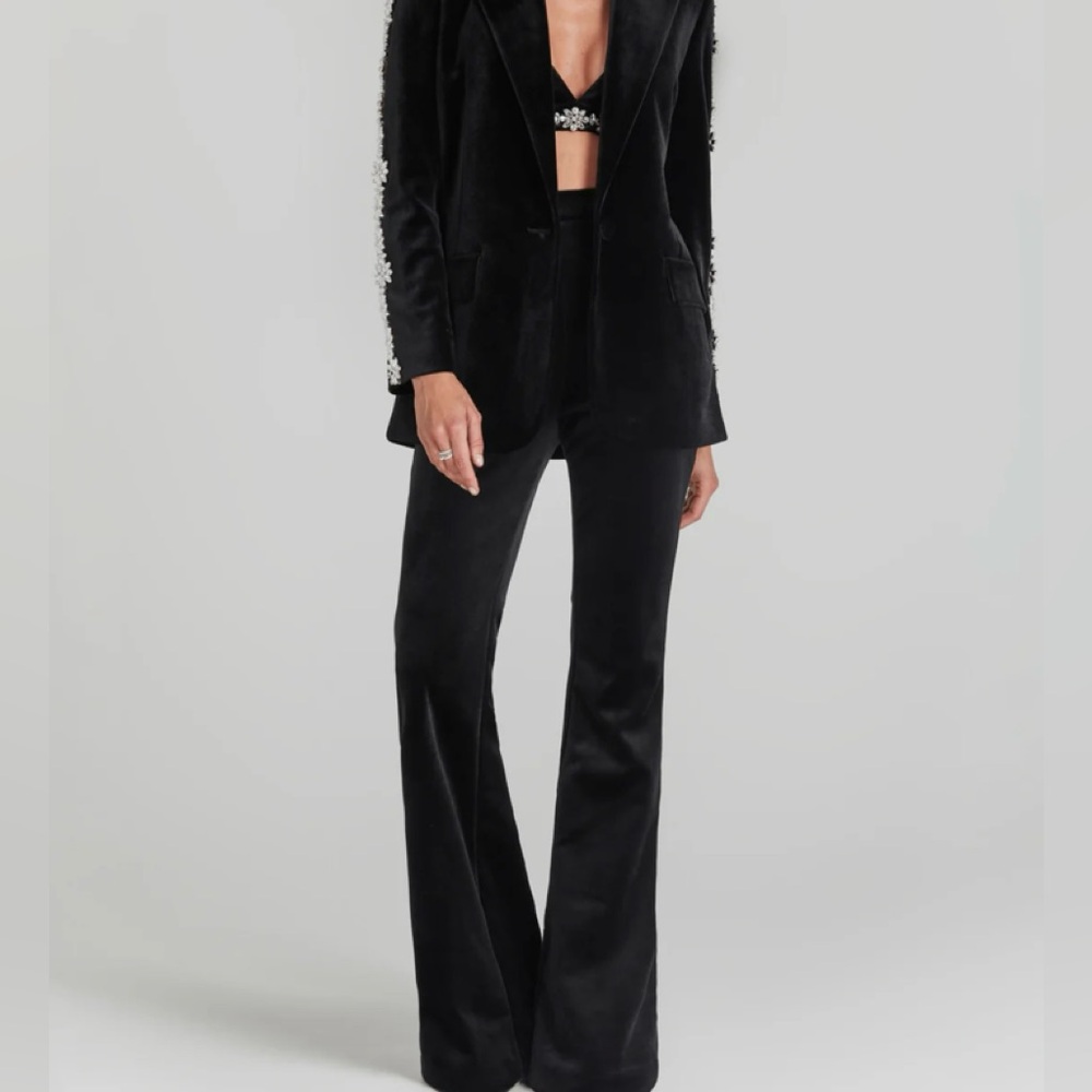 Nadine Merabi 3-Piece Set (Blazer + Pants + Top) – Black, Size 4
